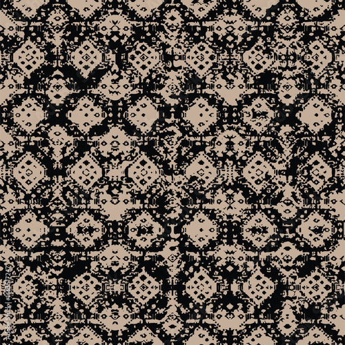 multi colored decorated hand drawn rendered traced embraided ornamental all over base background. repeat pattern geometrical texture border ethnic tribal creative design	