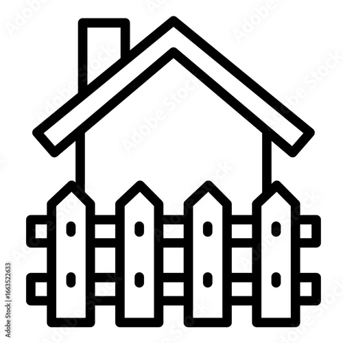 Fence  Icon Element For Design