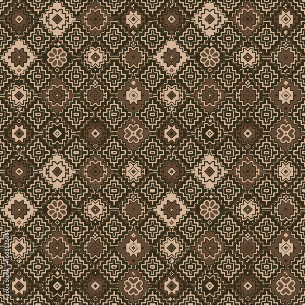 multi colored decorated hand drawn rendered traced embraided ornamental all over base background. repeat pattern geometrical texture border ethnic tribal creative design	