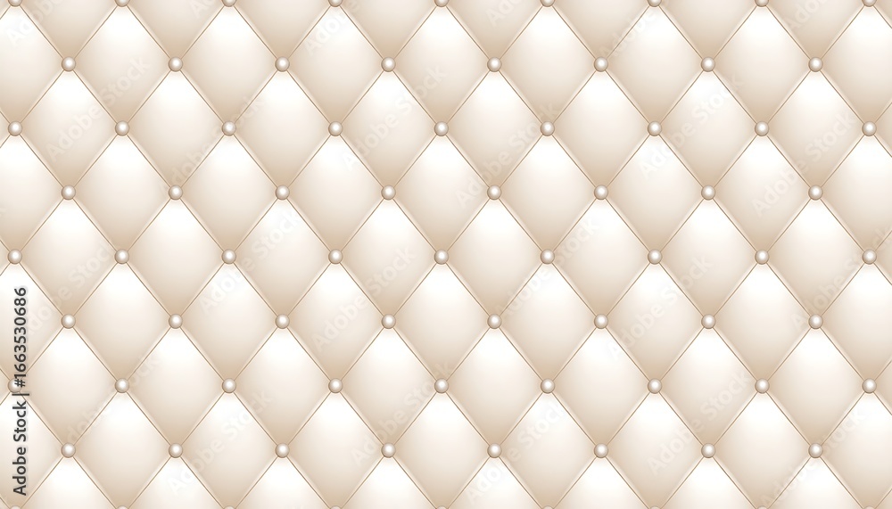 Obraz premium Cream-colored diamond tufted pattern