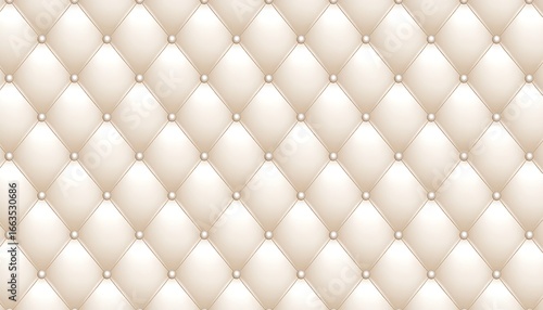 Cream-colored diamond tufted pattern