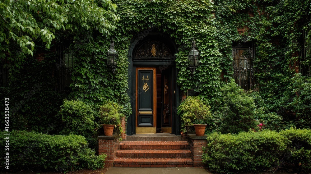 Fototapeta premium ivy packages front door.
