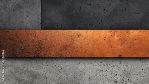 Abstract concrete and copper texture