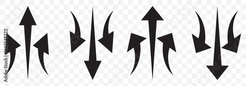 Air flow arrow. Set of blue arrow showing wind air flow. Vector set of air flow arrows. Blue air flow arrows showing wind circulation and ventilation. eps 10