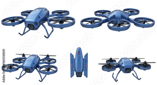 Multi angle drone illustration