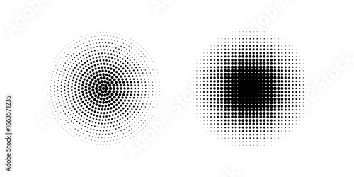 Set of black halftone dots backgrounds. vector modern dots halftone,Pop art comic style gradient circle halftone set Vector isolated on white background dots.