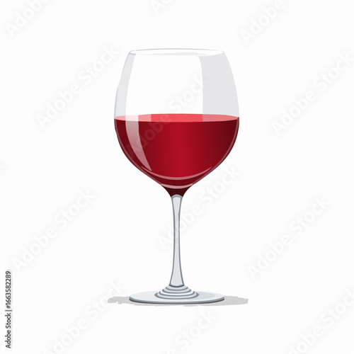 Ein Weinglas mit tiefrotem Rotwein