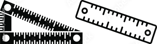 Measuring Ruler Vector Illustration Scale Tool Icon for Measurement and Design