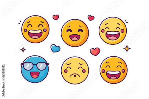 Cute Kawaii Emoji Collection