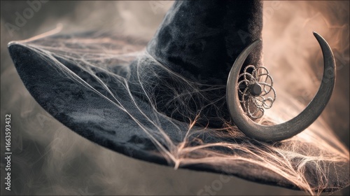 October decorations inspired by Halloween featuring spider webs, a witch hat, and a pumpkin header image,