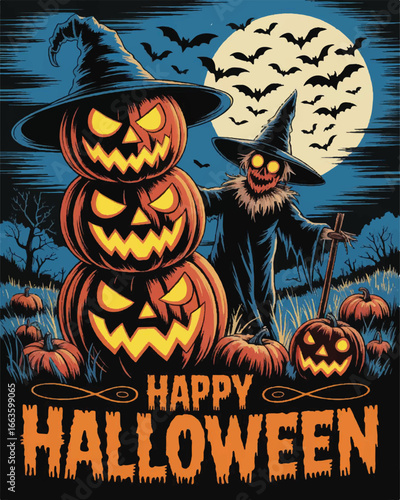 T-shirt  design halloween vector illustration