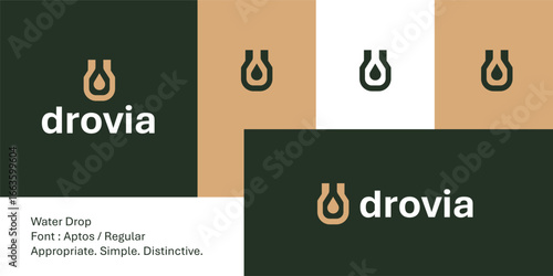 Water Drop Logo with Containment and Protection Symbol