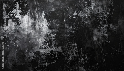 Abstract grunge black and white background with stains and textures, perfect for design elements, posters and more