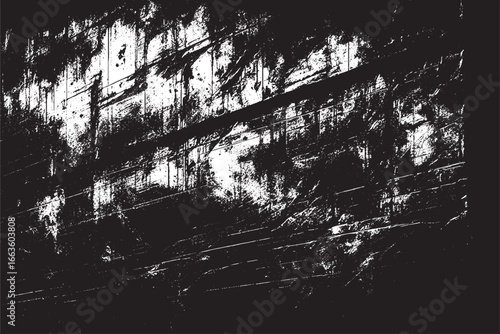 Dark Grunge Wall Texture with Scratches and Stains