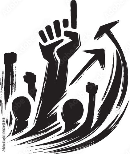 Empowerment through Art: Minimalist Sumi-e Style Youth Activism