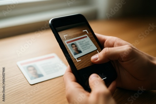 Verifying identity by scanning a photo ID with a smartphone