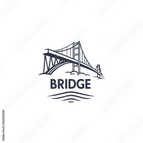 bridge logo design vector 