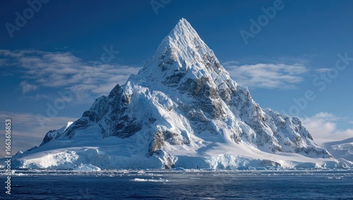 Wallpaper Mural Majestic Antarctic peak under a vibrant blue sky Torontodigital.ca