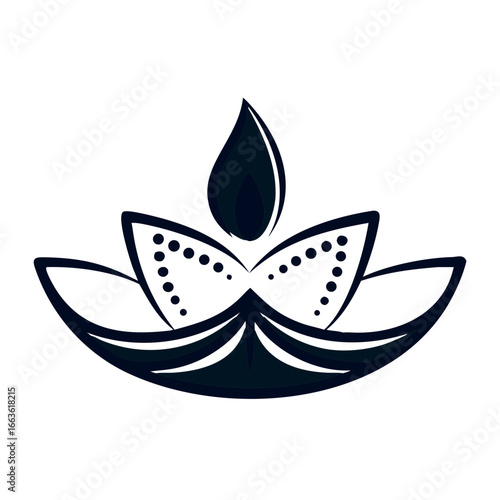 Creative diwali decorative diya vector illustration, diwali diya design