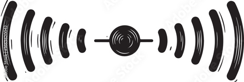 Wireless signal with vintage artistic impression representing co