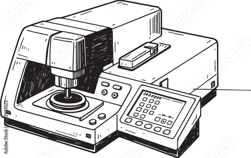 Detailed black and white illustration of laboratory apparatus, z