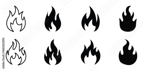 Fire flame icon vector illustration. EPS 10
