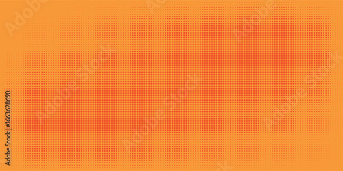 Abstract Orange Halftone Pattern Background with Gradient Textured Design