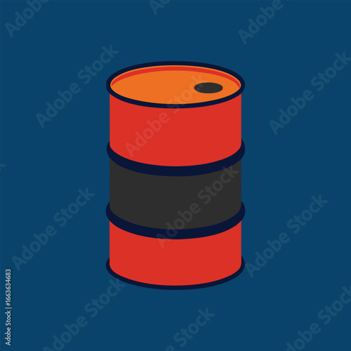 Oil Barrel Vector Artwork