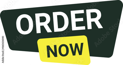 Order Now Megaphone Icon with Speech Bubble