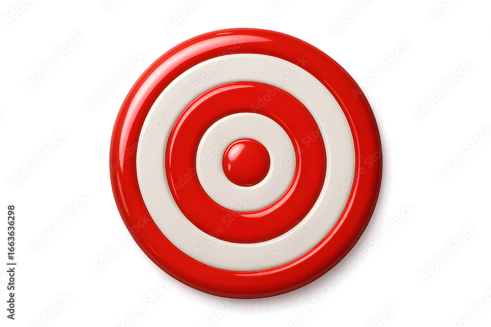 glossy target icon with red bullseye, isolated on transparent background, crisp stock PNG glossy target icon with red bullseye, isolated on transparent background, crisp stock PNG