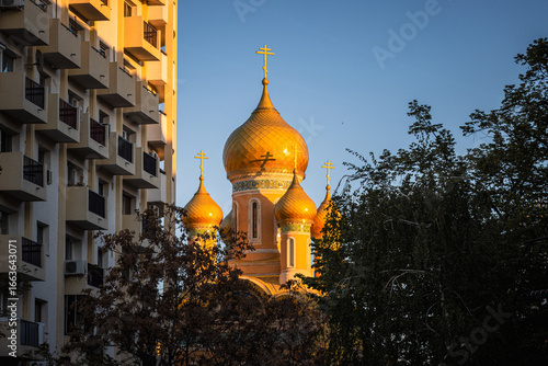 golden domes of the church