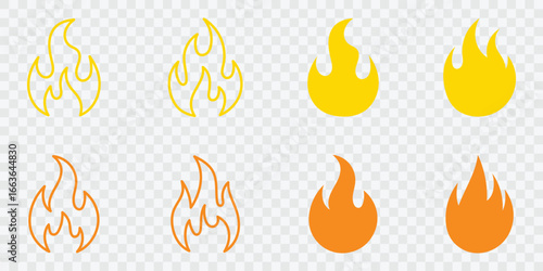 Fire icon vector isolated on white background. Fire flame icon template. Fire flames symbol vector illustration. EPS 10