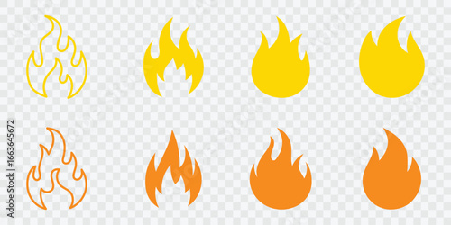 Fire icon vector isolated on white background. Fire flame icon template. Fire flames symbol vector illustration. EPS 10
