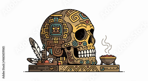 Intricate Ornate Skull Design.