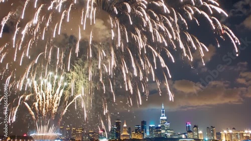 Happy New Year 2026 Fireworks Countdown | Ultra-Realistic 4K Golden Spark Trails Over City Skyline with Timer