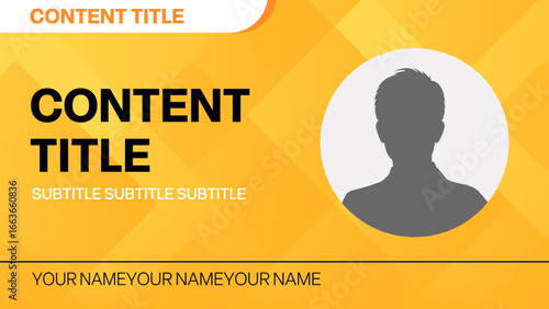 イエローとオレンジのグラデーション、抽象的な背景素材、ビジネスサムネイルテンプレート、ベクター素材