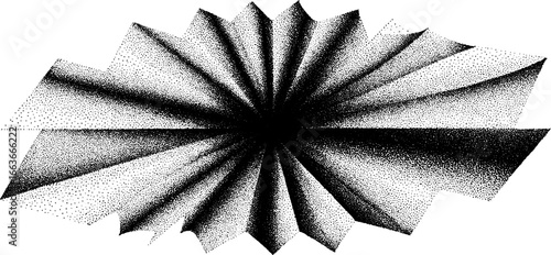Minimalist abstract art with dynamic stippling technique for modern design