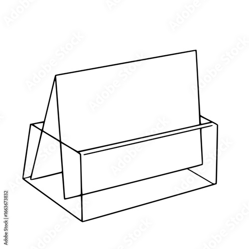 Clear acrylic business card holder in minimalist design  