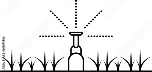 Garden, Lawn Irrigation Water Sprinkler Icon