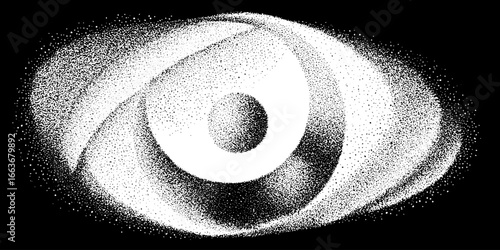 Wallpaper Mural Abstract spiral with stipple and dotwork effect for artistic design Torontodigital.ca
