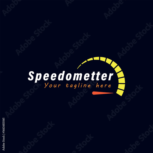 speedometer logo design vector