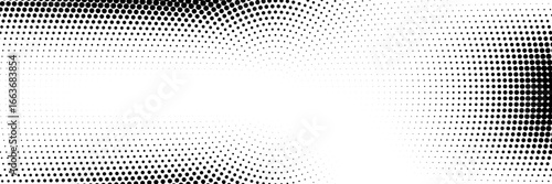 Set of halftone dots gradient pattern texture isolated on white background. Straight dotted spots using halftone circle dot raster texture. Vector blot half tone collection.
