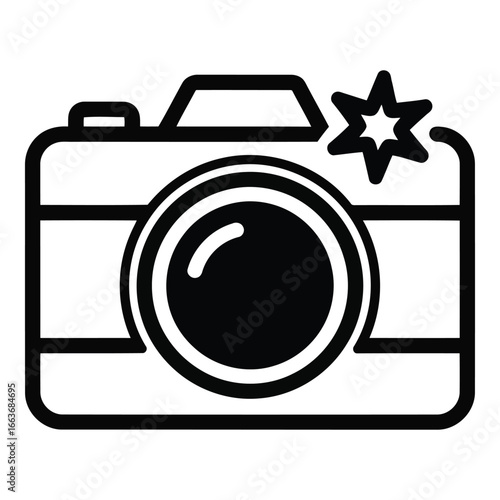 Camera with flash
