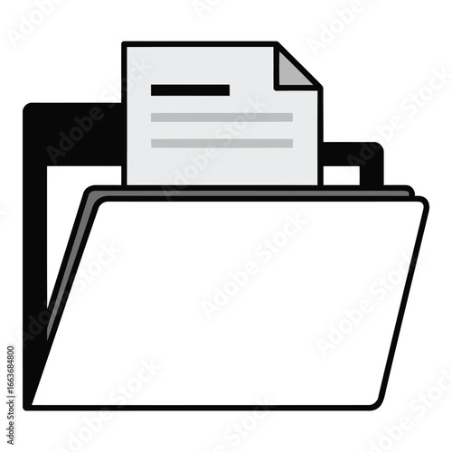 Open folder with document