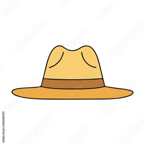 vector cowboy hat isolated on white