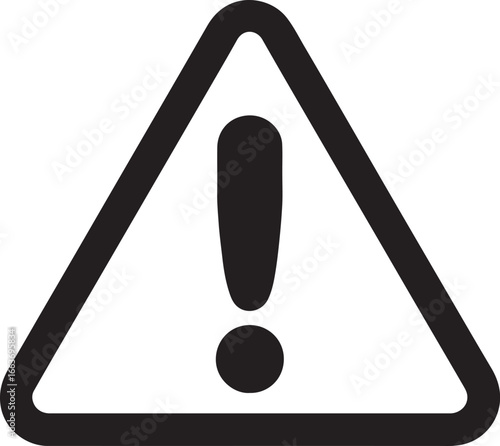 Hazard sign silhouette vector illustration, warning and safety design, EPS format ready for use.