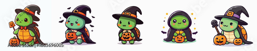 turtle vector in Halloween costume