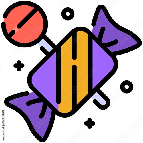 candy filled line icon