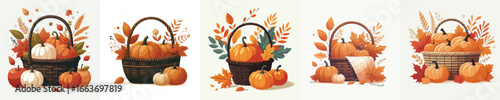 Halloween pumpkin parcel vector