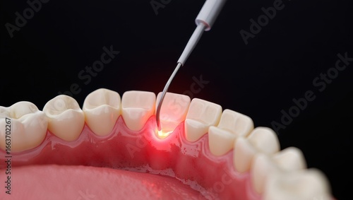 Laser Dental Treatment Close Up Dentistry Teeth Health